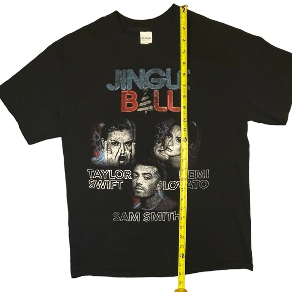 Taylor Swift Concert Shirt Medium Black Ed Sheeran Demi Lovato Jingle Ball 2017 - Picture 6 of 8